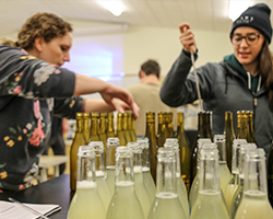 Two students at the Wine Awards 2019